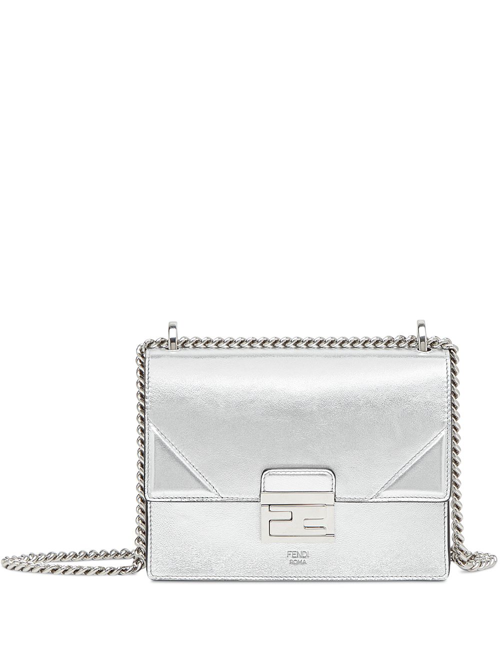 FENDI Fendi Prints On Kan U small crossbody bag - Silver von FENDI