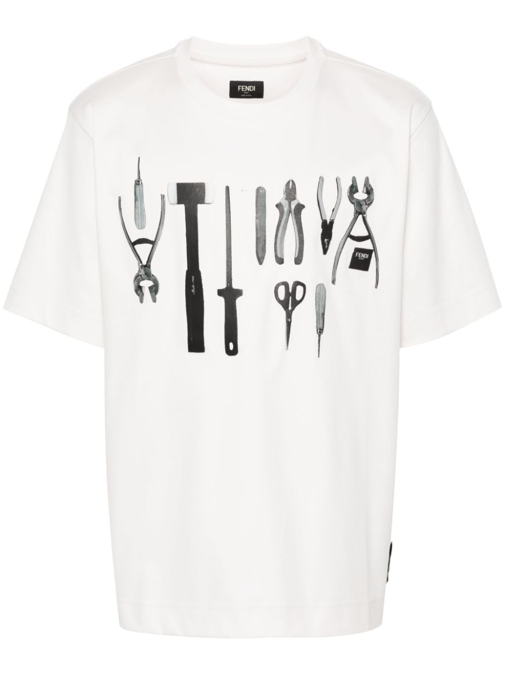 FENDI Fendi Tools cotton T-shirt - Neutrals von FENDI