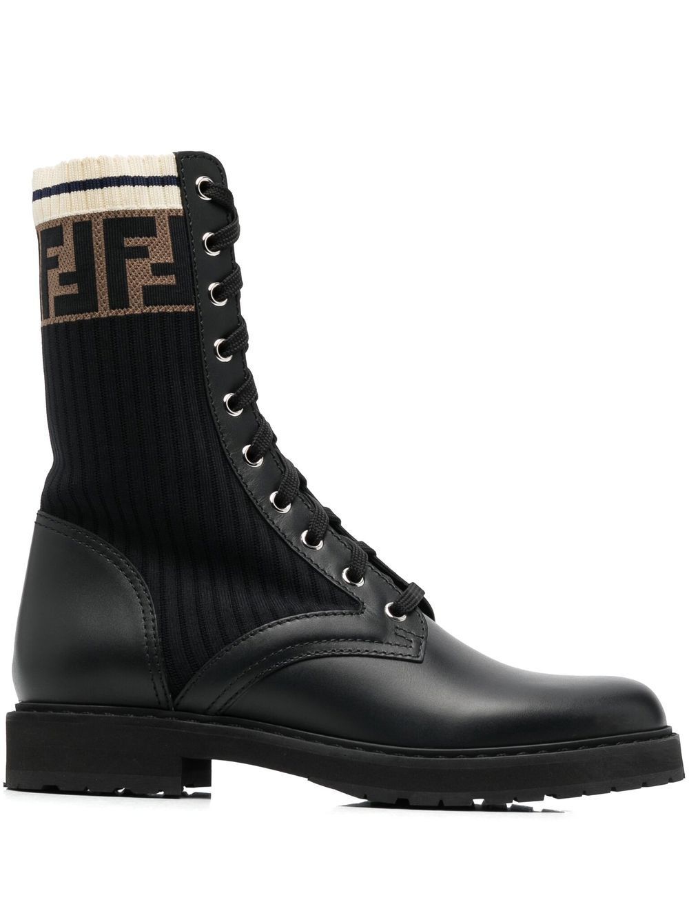 FENDI Rockoko combat boots - Black von FENDI