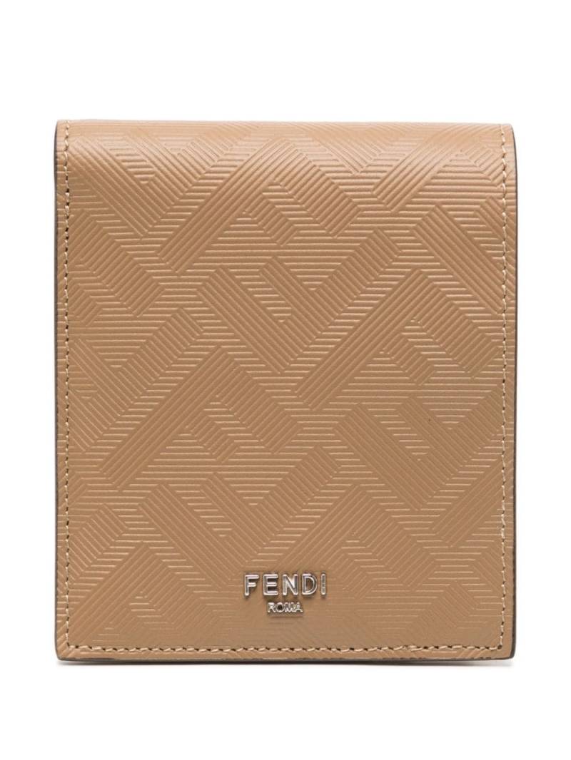 FENDI Shadow leather bi-fold wallet - Brown von FENDI