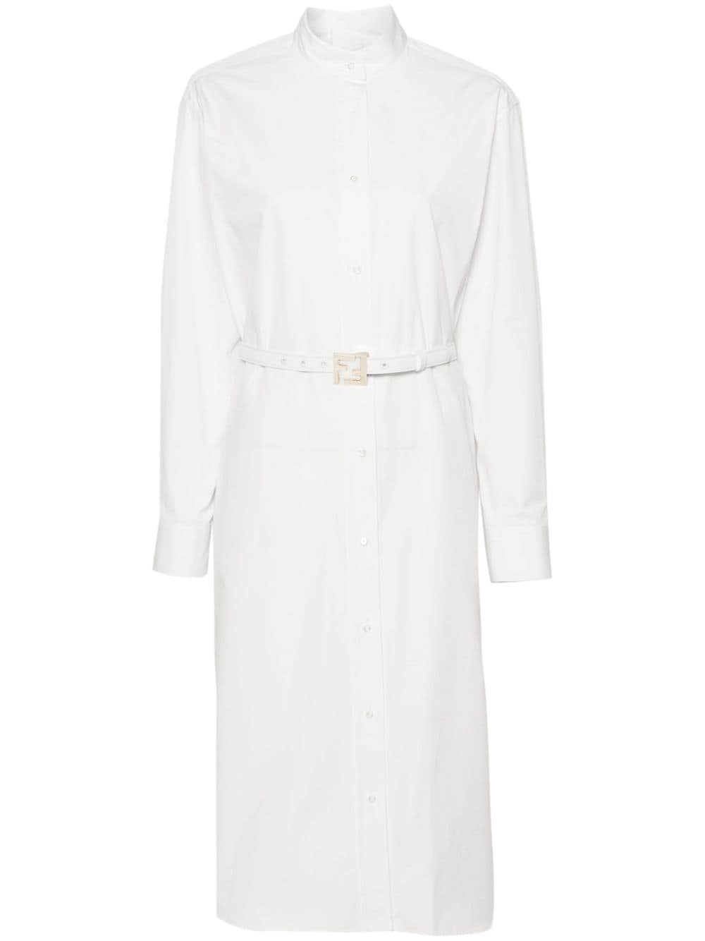 FENDI belted shirt dress - White von FENDI