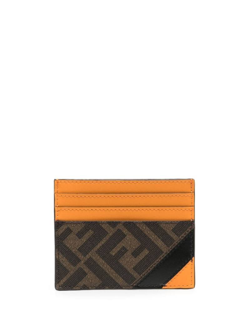 FENDI colour-block leather cardholder - Brown von FENDI