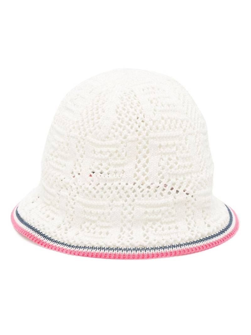 FENDI crochet-knit bucket hat - White von FENDI