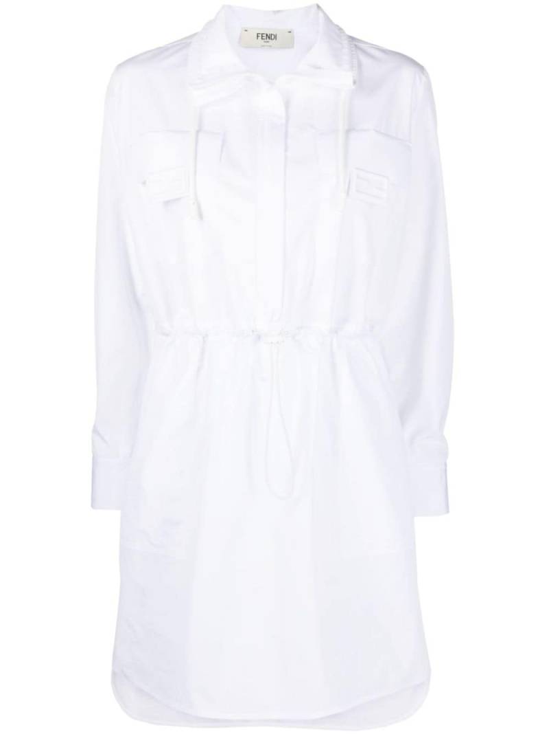 FENDI drawstring-waist cotton dress - White von FENDI