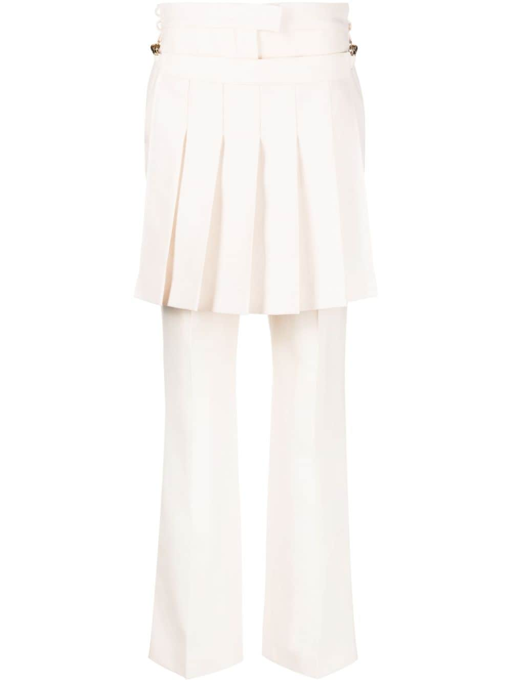 FENDI layered virgin-wool trousers - Pink von FENDI