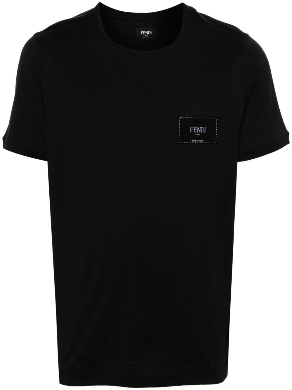 FENDI logo-appliqué cotton T-shirt - Black von FENDI