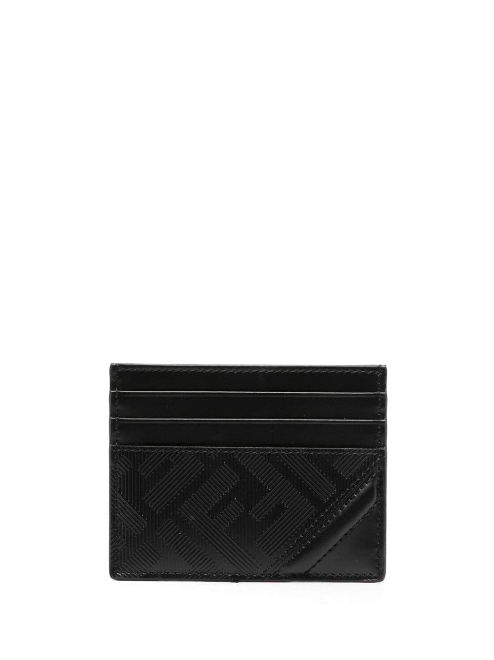 FENDI logo-embossed leather cardholder - Black von FENDI