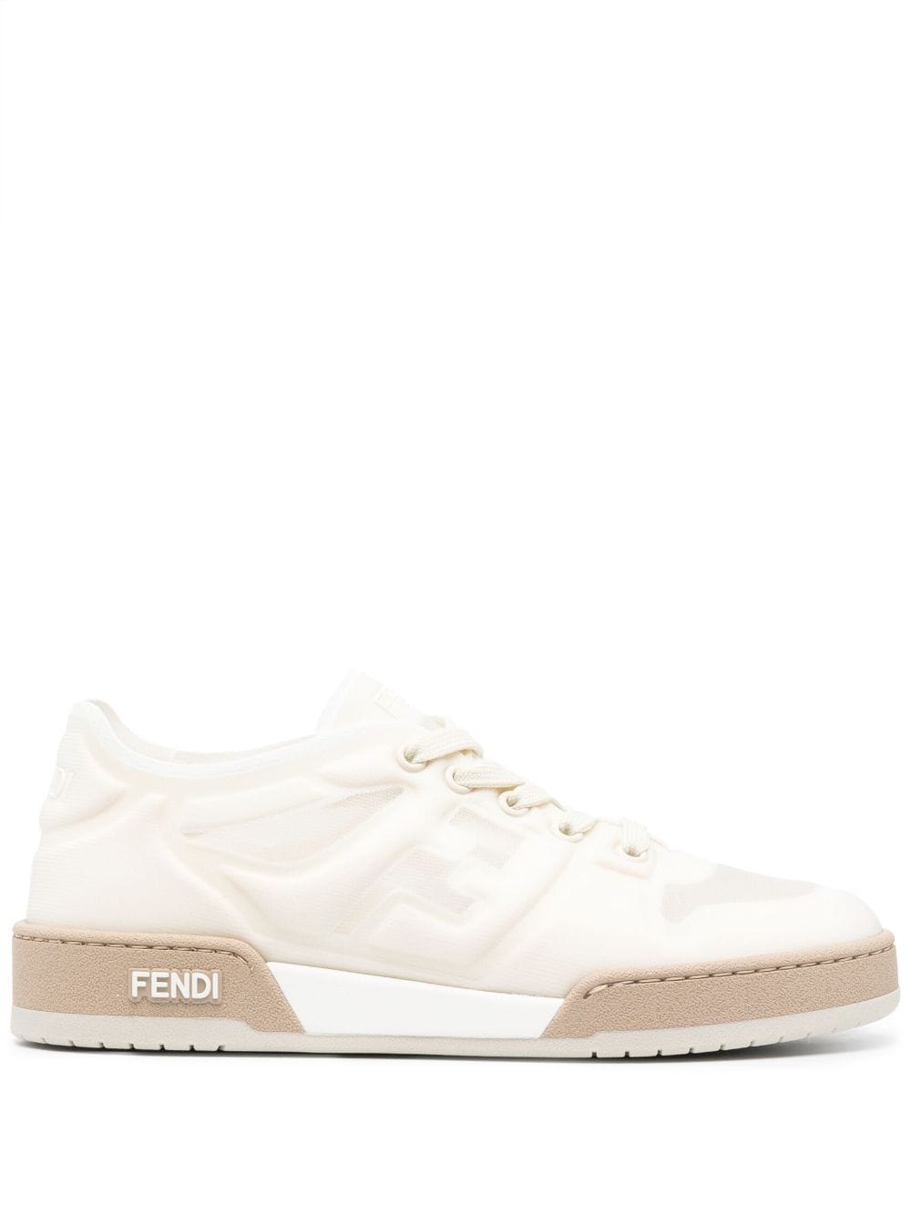 FENDI logo embossed sneakers - Neutrals von FENDI