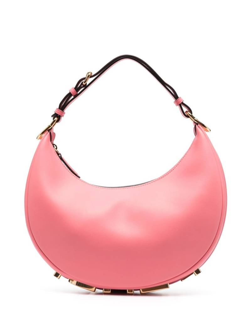 FENDI logo-lettering leather bag - Pink von FENDI