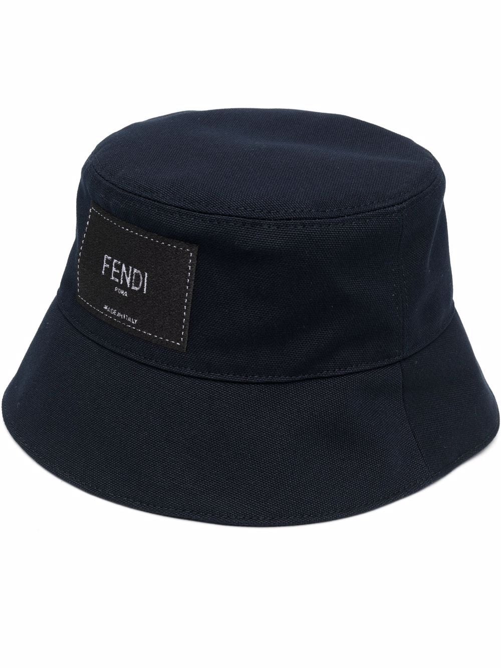FENDI logo-patch bucket hat - Blue von FENDI