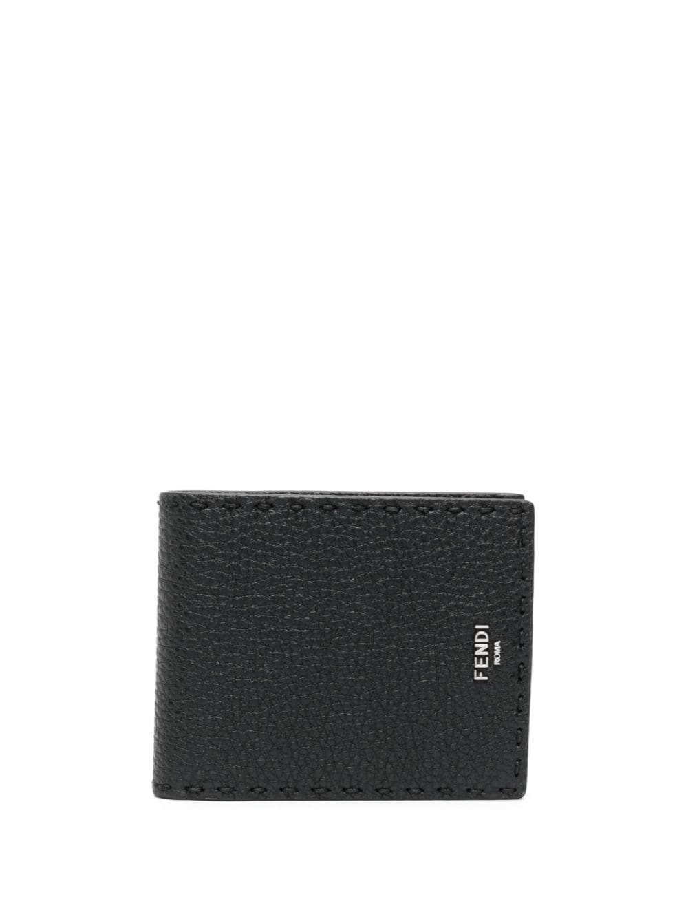 FENDI logo-plaque leather wallet - Black von FENDI