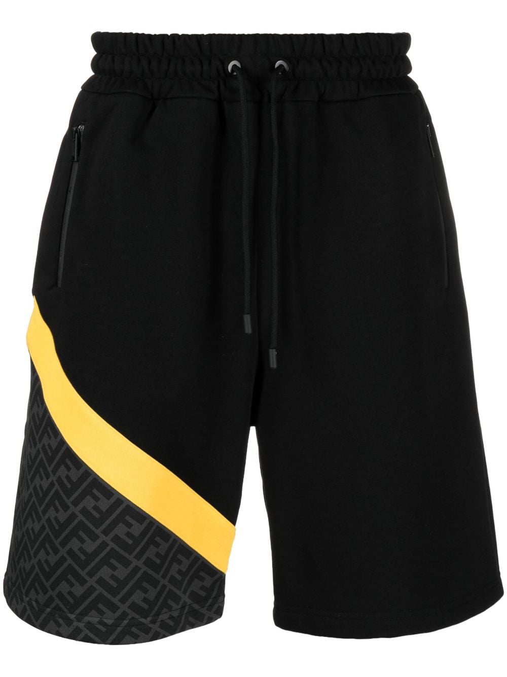 FENDI logo-print drawstring shorts - Black von FENDI