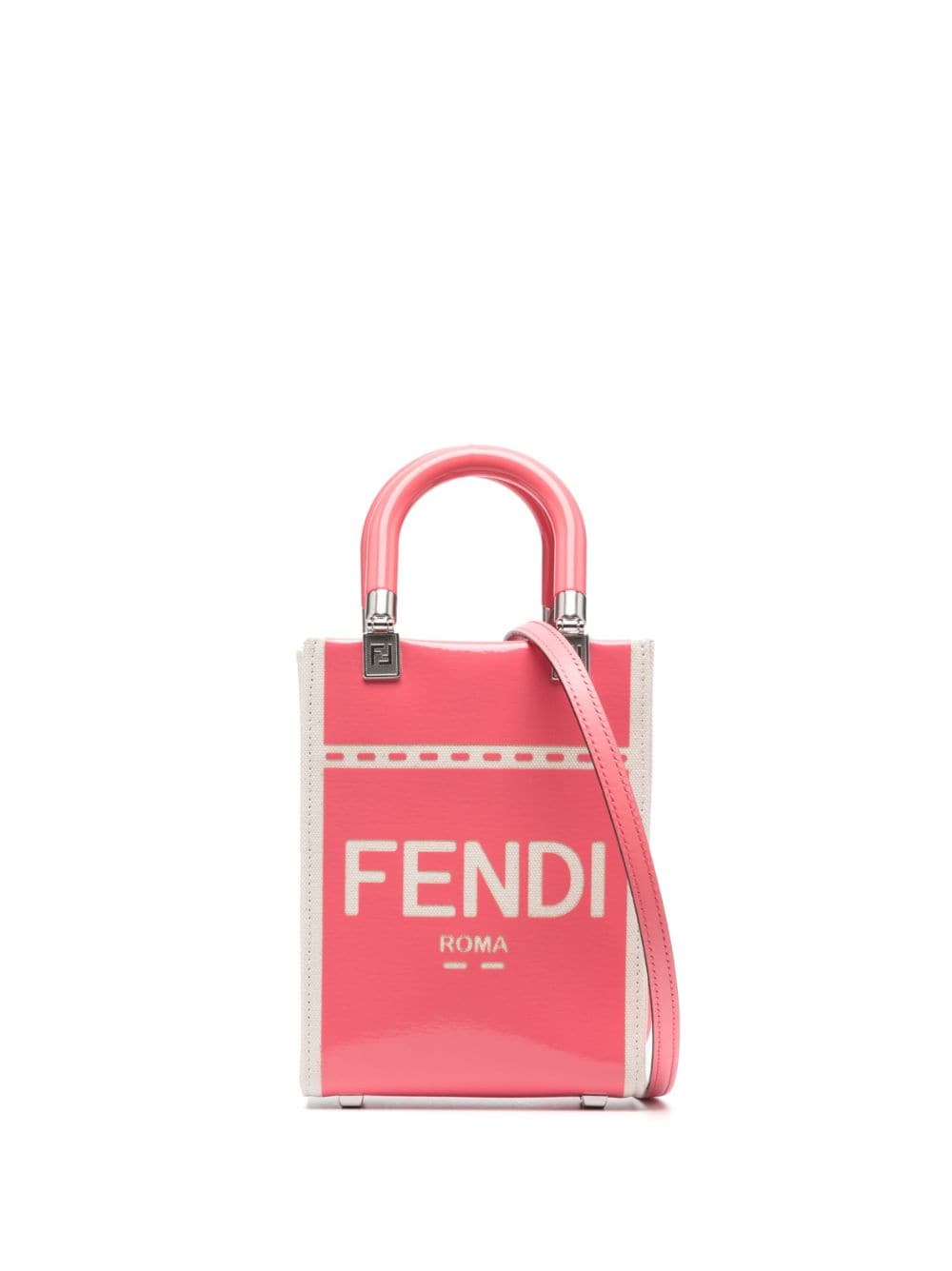 FENDI logo-print shoulder bag - Pink von FENDI