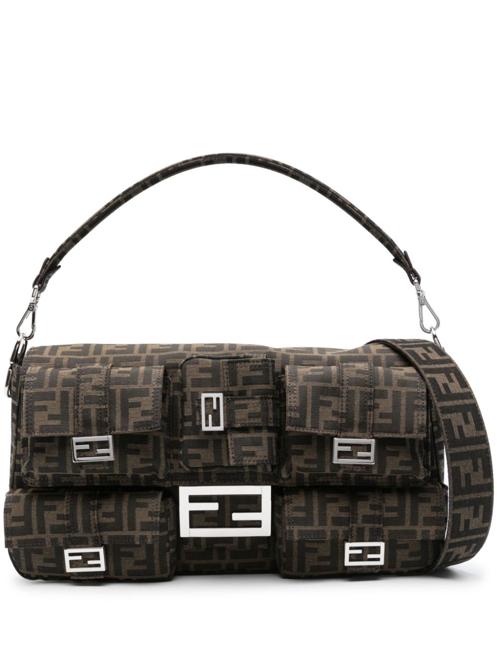 FENDI maxi Multipocket Baguette shoulder bags - Brown von FENDI