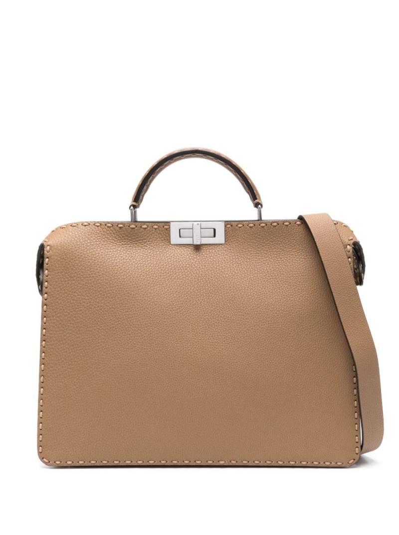 FENDI medium Peekaboo ISeeU Selleria tote bag - Brown von FENDI