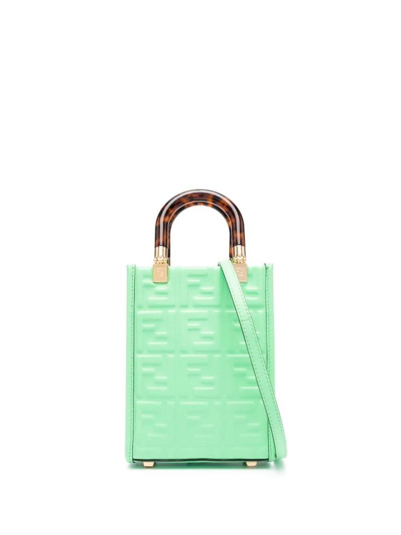 FENDI monogram-debossed tote bag - Green von FENDI