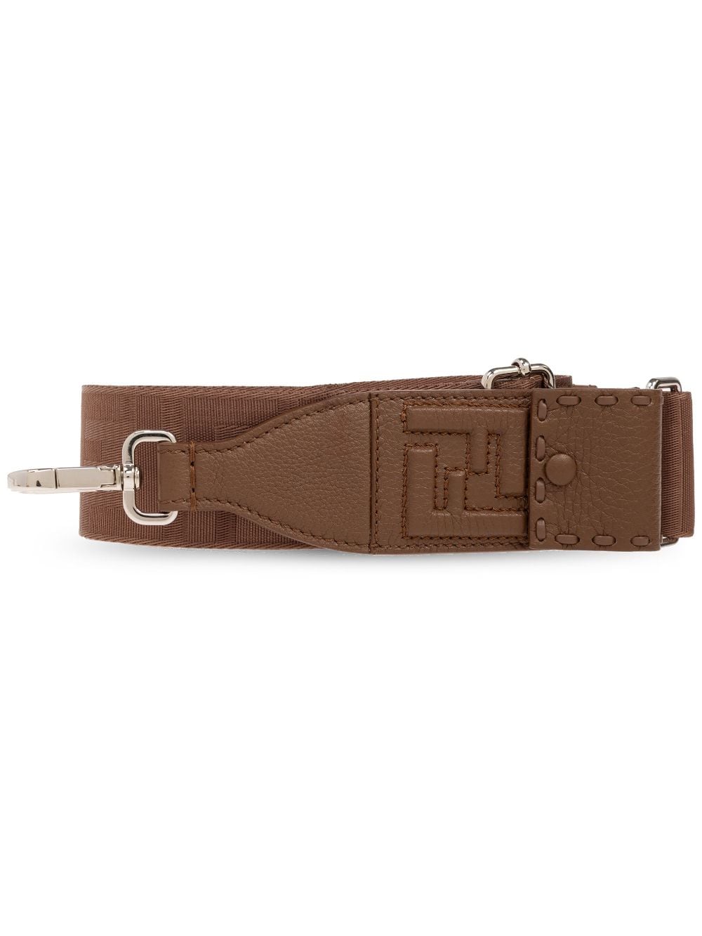 FENDI monogram-jacquard bag strap - Brown von FENDI