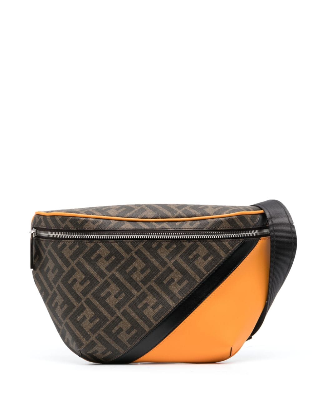 FENDI monogram-pattern leather belt bag - Brown von FENDI