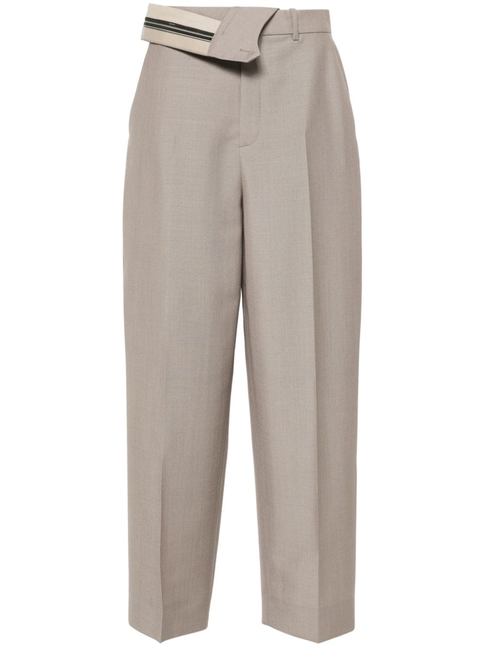 FENDI pressed-crease straight trousers - Neutrals von FENDI