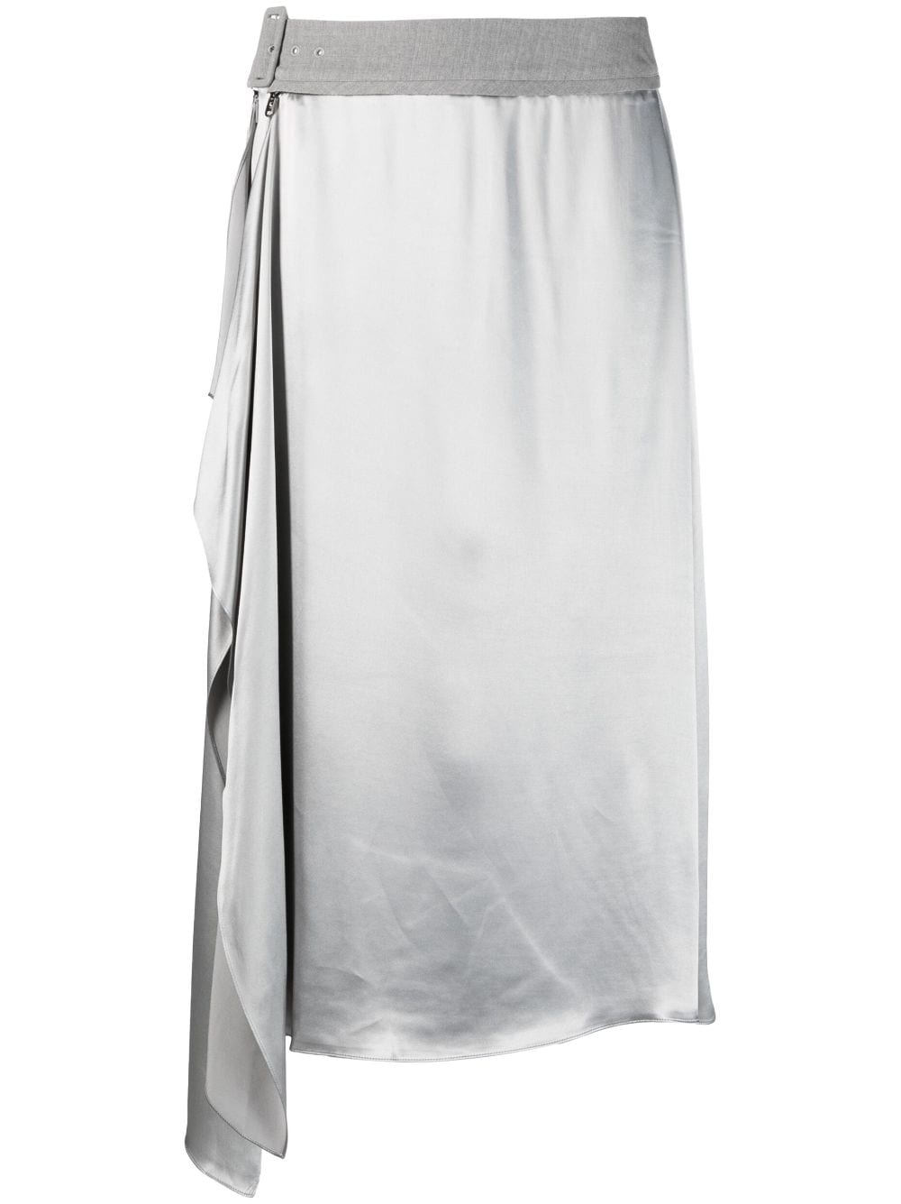 FENDI satin-finish midi skirt - Grey von FENDI