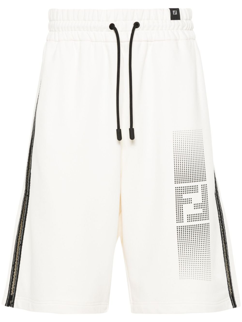 FENDI side-stripe track shorts - Neutrals von FENDI