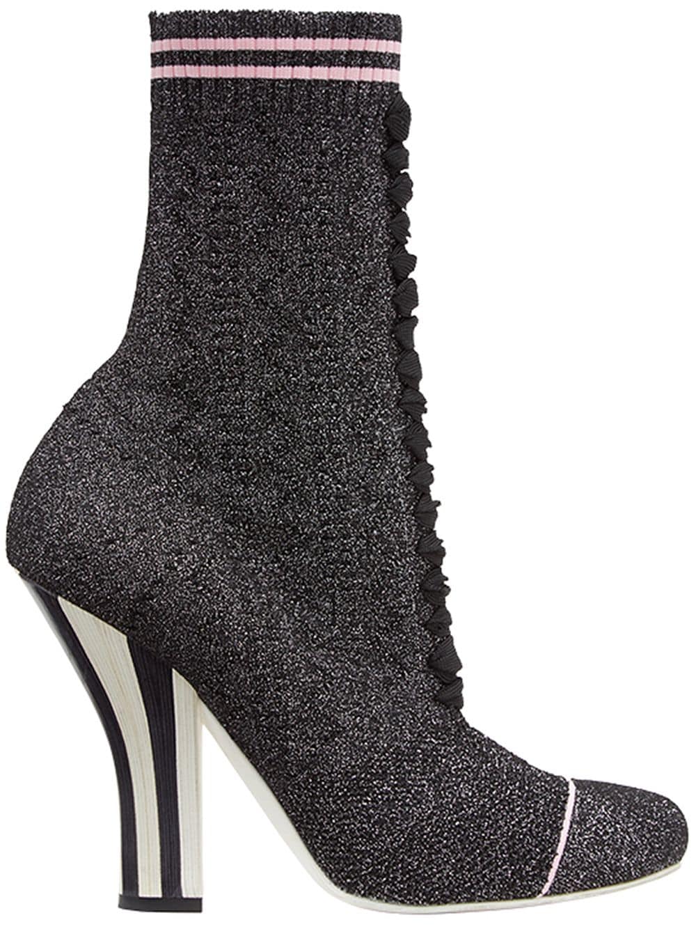 FENDI stretch fabric boots - Black von FENDI