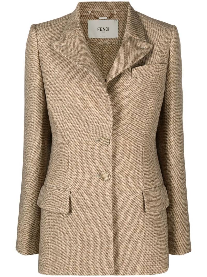FENDI tailored button-fastening jacket - Brown von FENDI