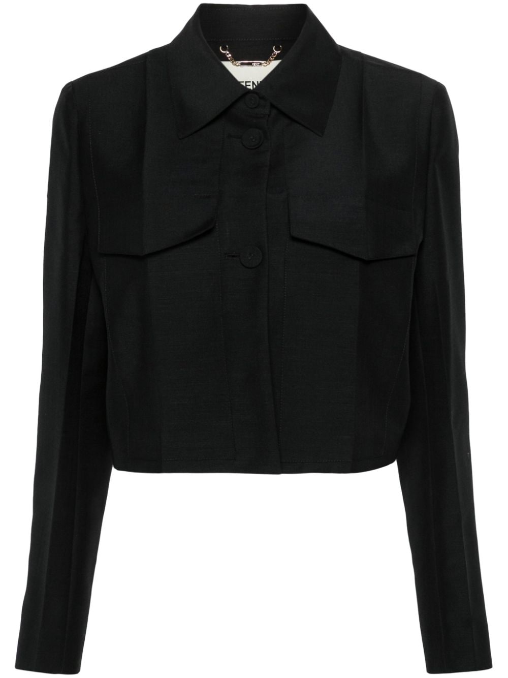 FENDI tailored cropped blazer - Black von FENDI