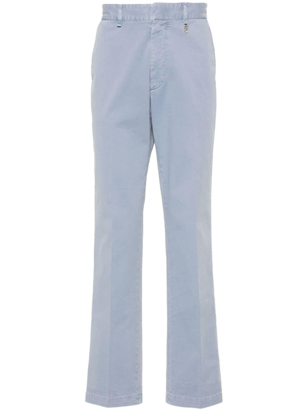 FENDI tapered cotton trousers - Blue von FENDI