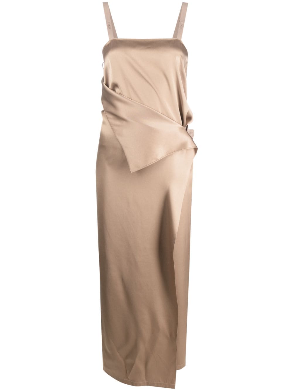 FENDI tie-waist silk maxi dress - Neutrals von FENDI