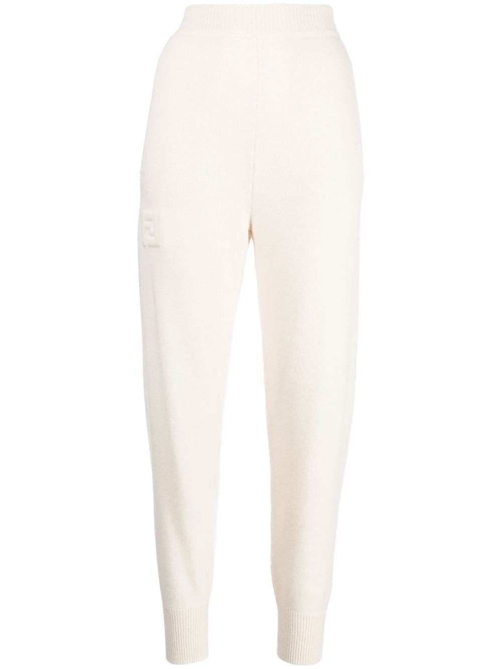 FENDI wool-cashmere knit trousers - White von FENDI