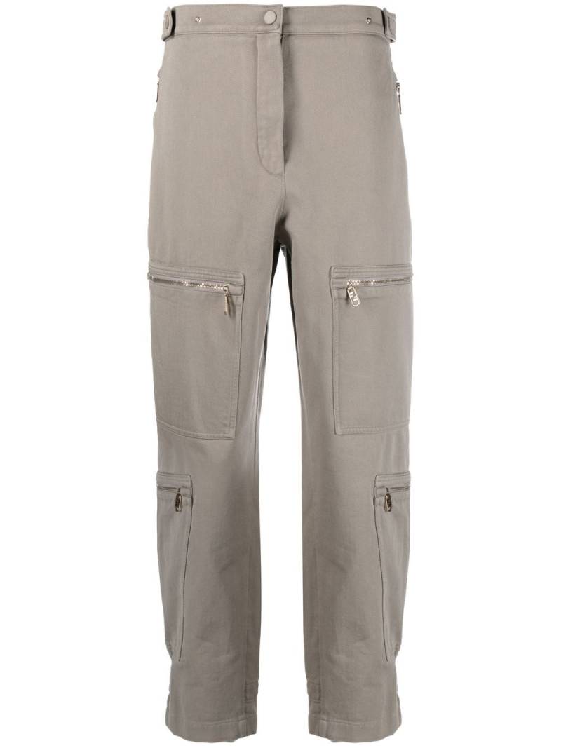 FENDI zip-detail straight-leg trousers - Green von FENDI