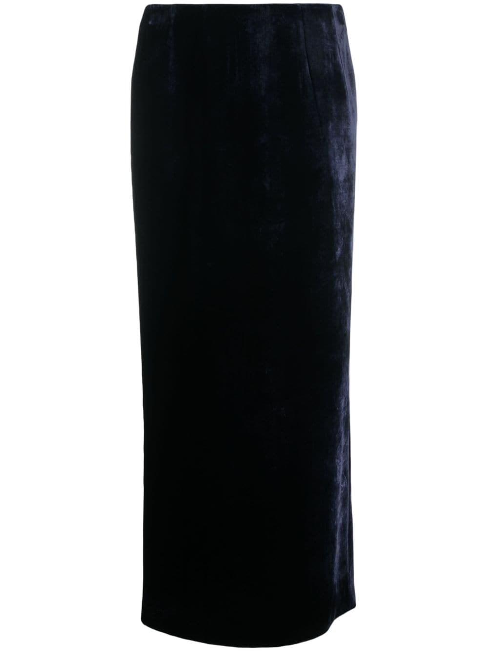 FENDI zip-embellished velvet maxi skirt - Blue von FENDI