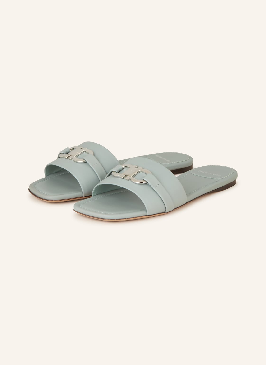 Ferragamo Pantoletten Leah blau von FERRAGAMO