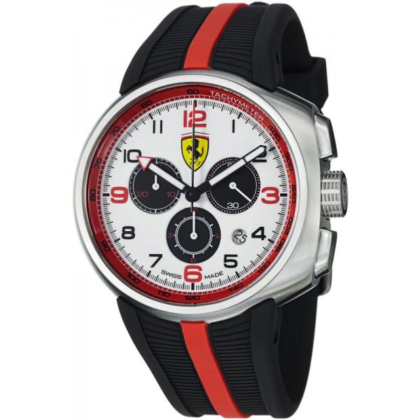 FERRARI Fast Lap Chronograph Quartzuhr, weiss-schwarz von FERRARI