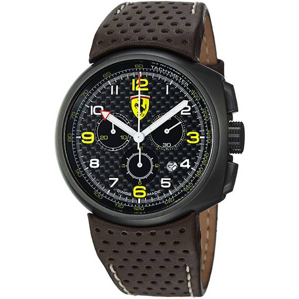 FERRARI Fast Lap Chronograph Quartzuhr schwarz, braun von FERRARI