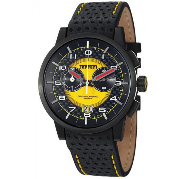 FERRARI Granturismo Chronograph Quartzuhr schwarz/gelb von FERRARI