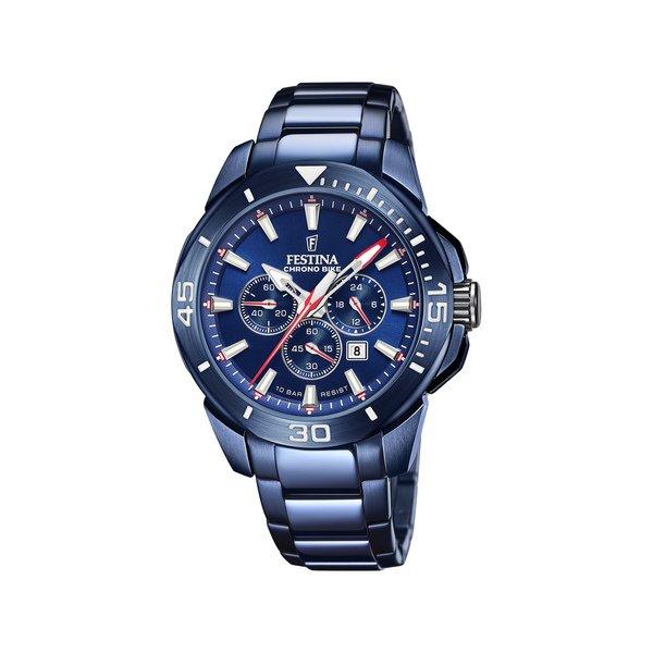 Chronograph Uhr Herren Blau 47mm von FESTINA