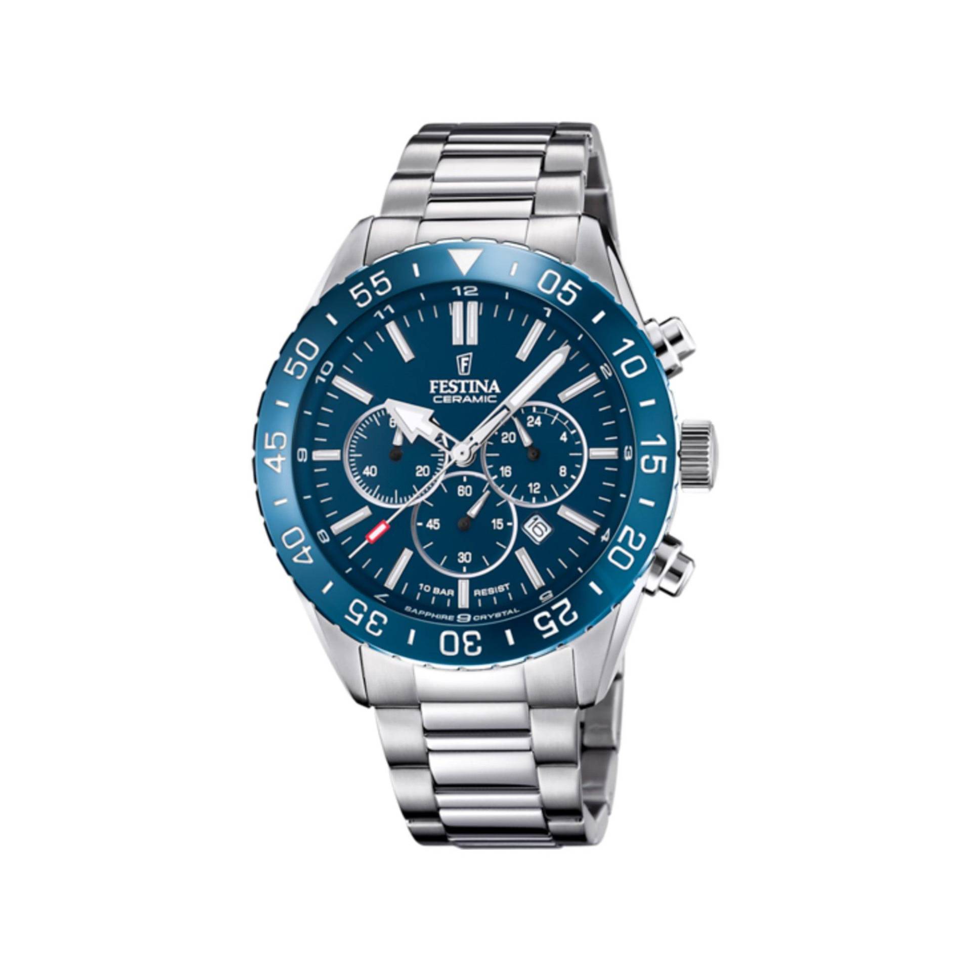 Chronograph Uhr Herren Silber 34mm von FESTINA