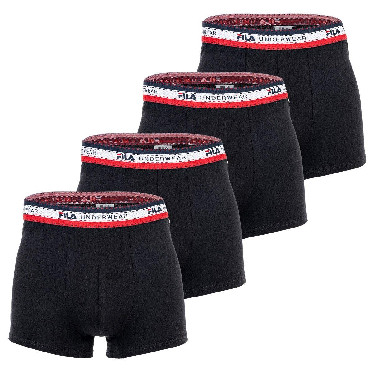 Boxershort 4er Pack Stretch Herren Schwarz S von FILA