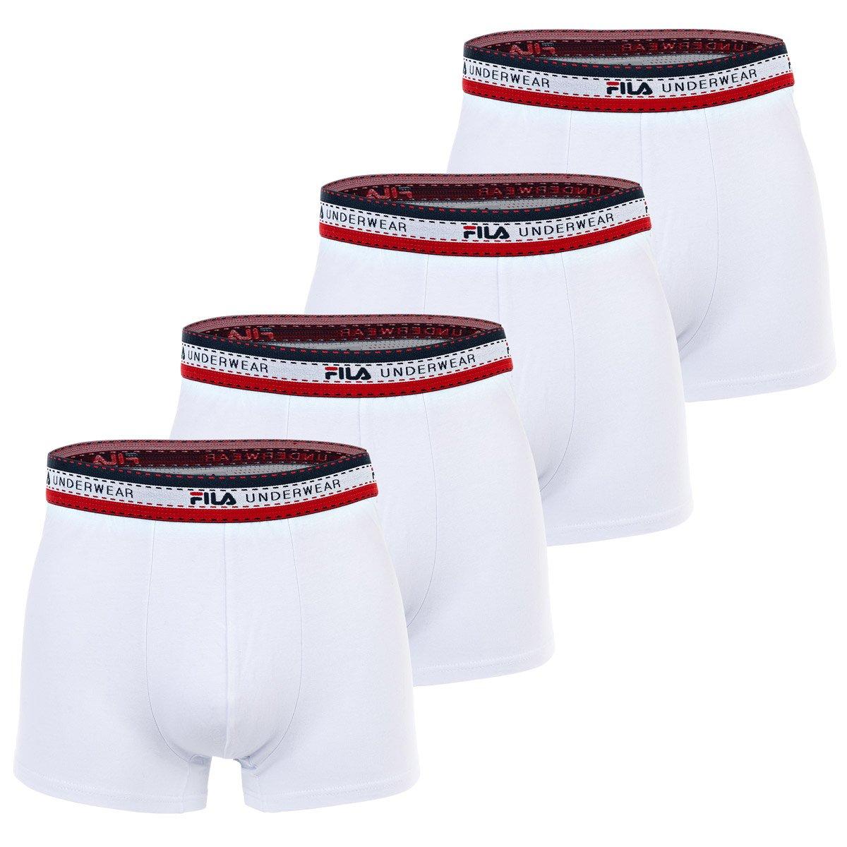 Boxershort 4er Pack Stretch Herren Weiss S von FILA