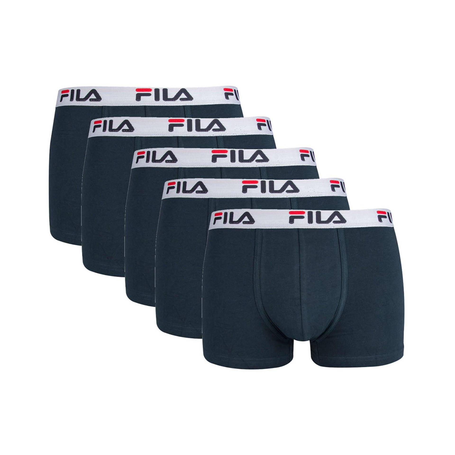 Boxershort 5er Pack Stretch Herren Blau L von FILA