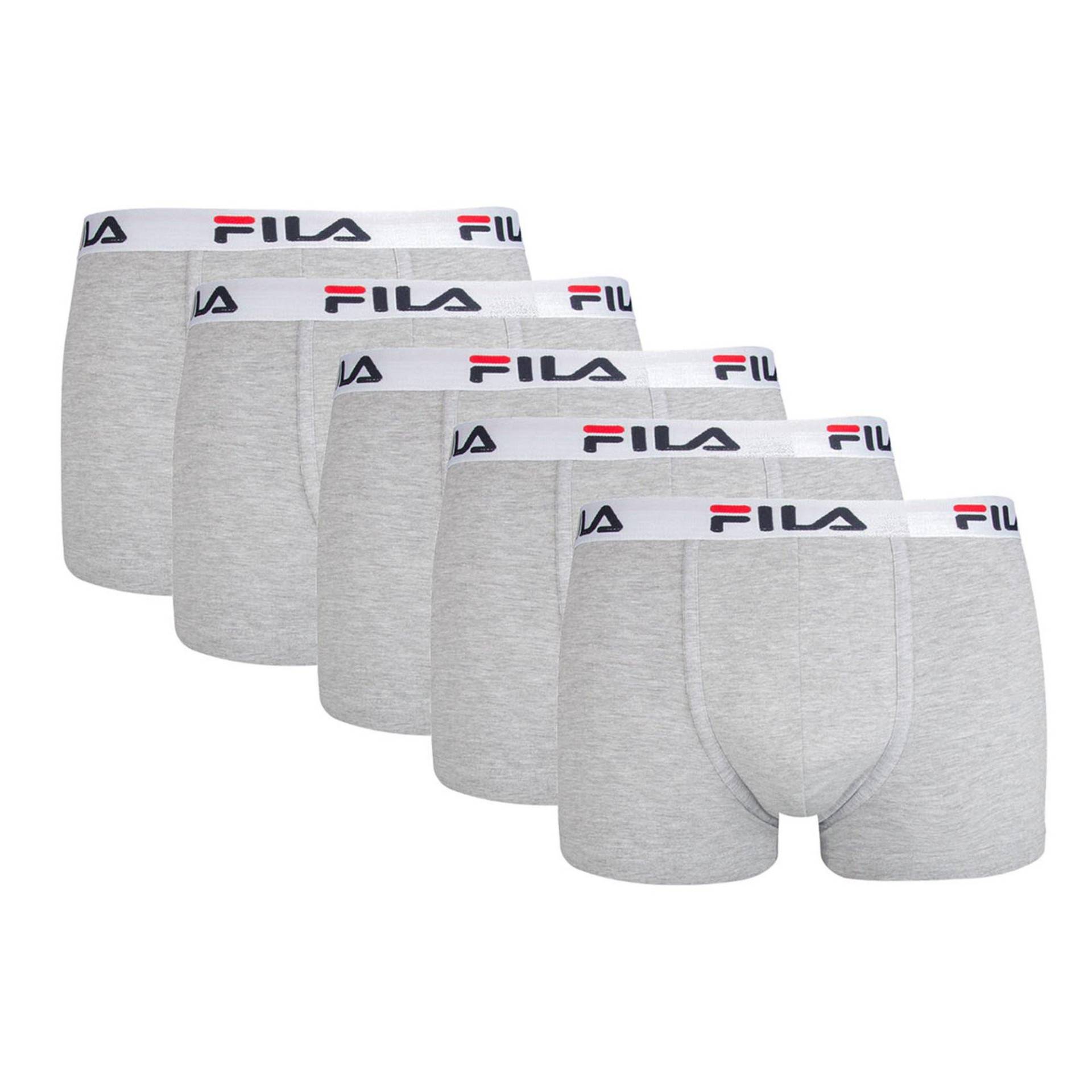 Boxershort 5er Pack Stretch Herren Grau L von FILA