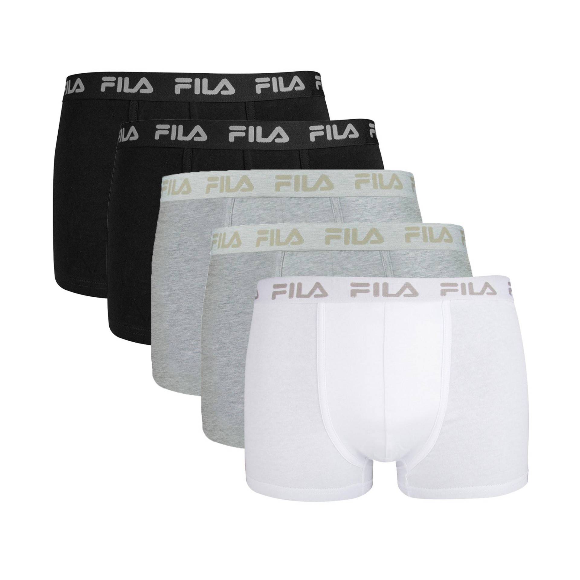 Boxershort 5er Pack Stretch Herren Mediumgrau L von FILA