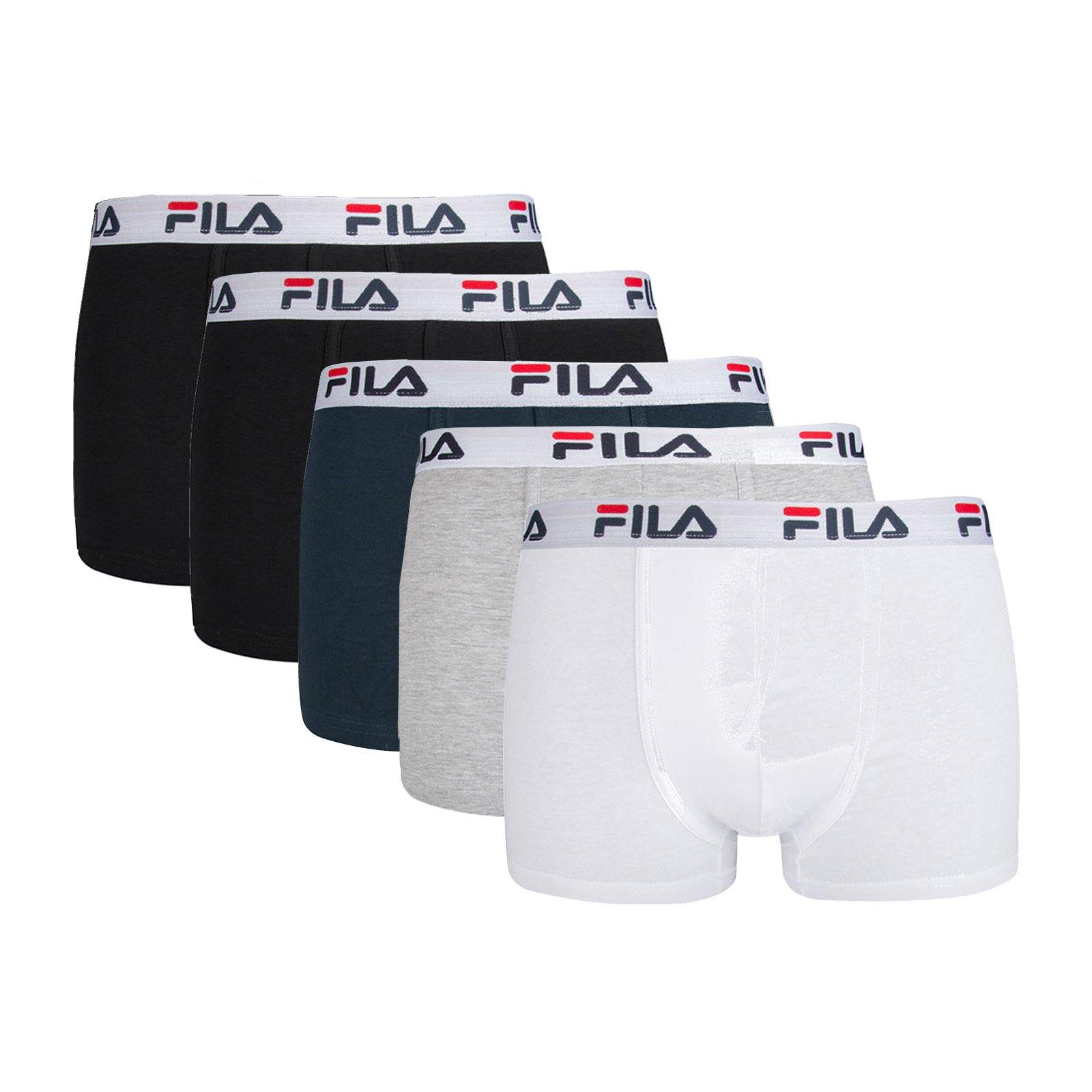 Boxershort 5er Pack Stretch Herren Multicolor XL von FILA