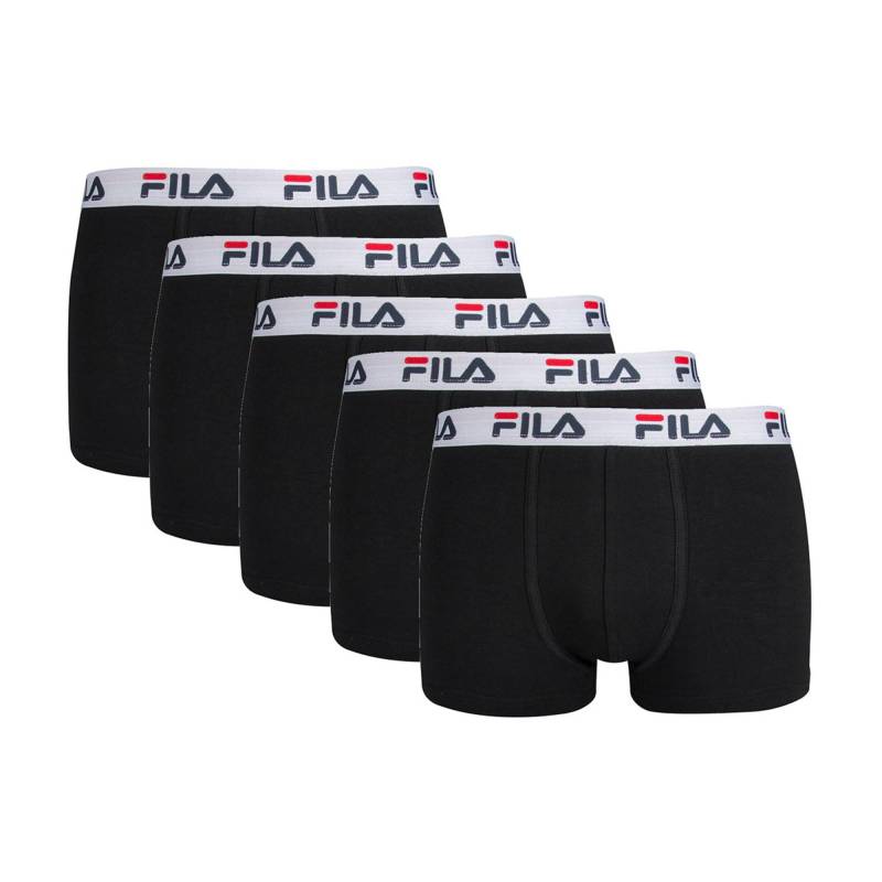 Boxershort 5er Pack Stretch Herren Schwarz L von FILA