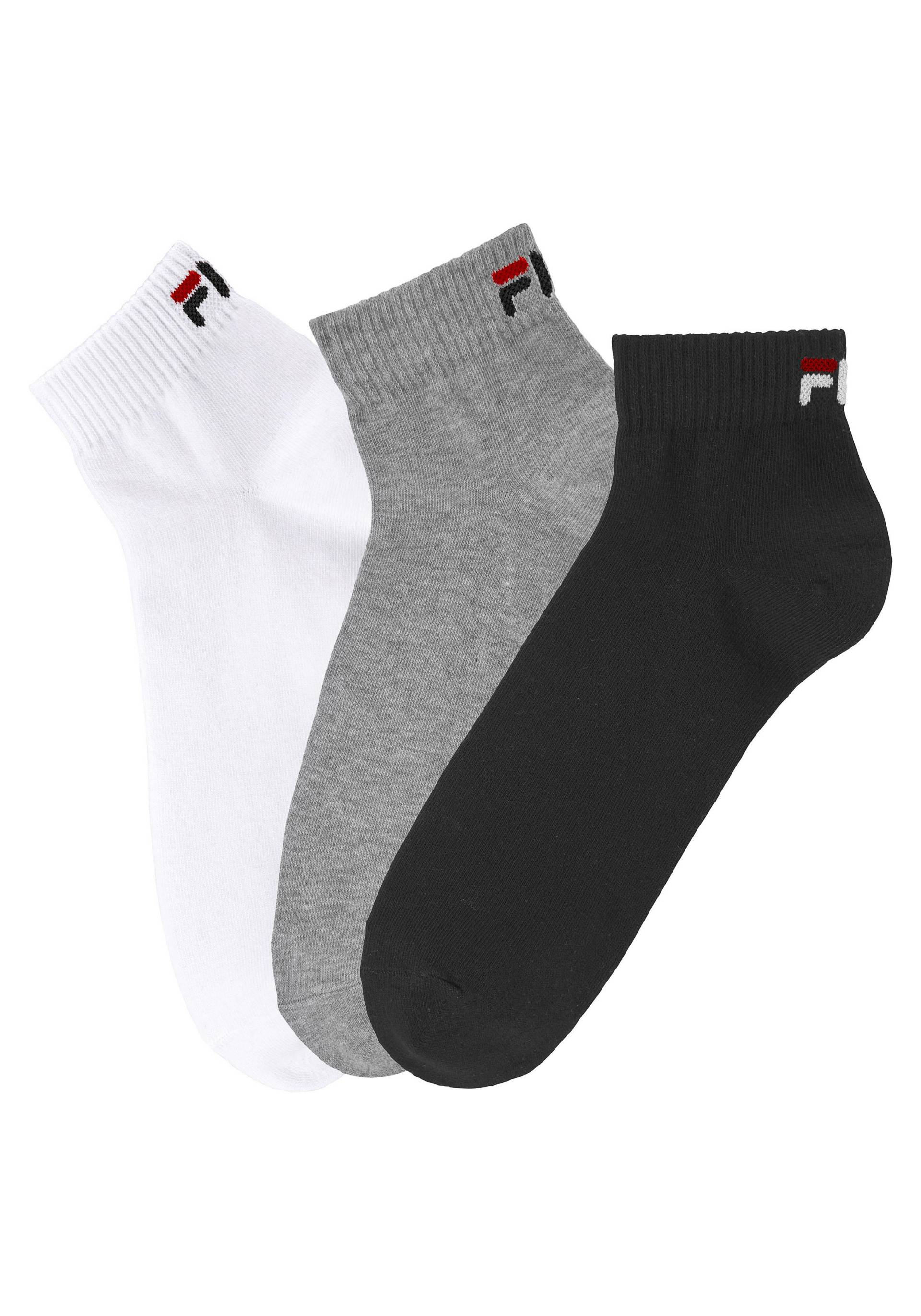 Fila Kurzsocken, (3 Paar), mit Logostickerei von Fila