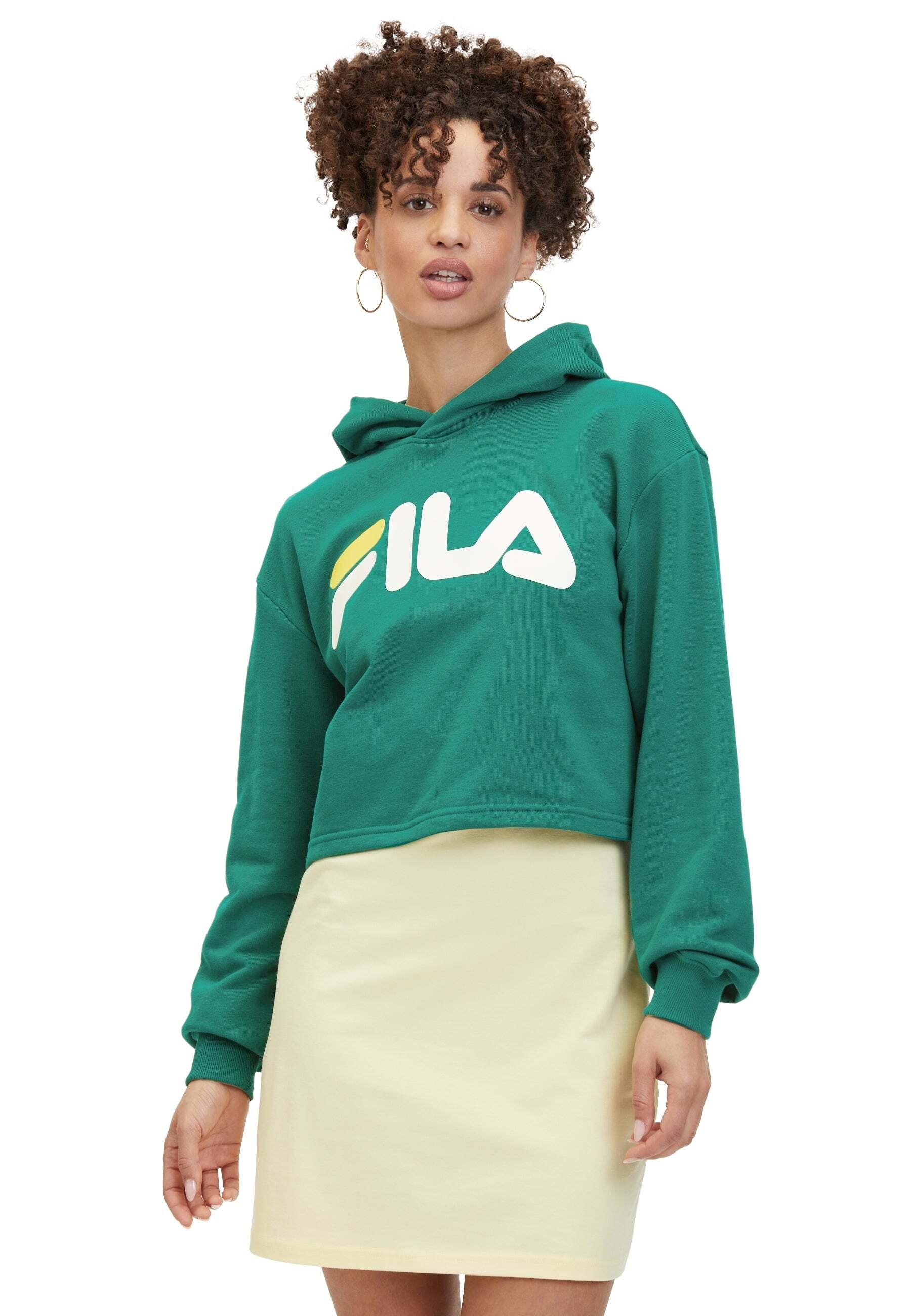 Sweatshirts Lafia Cropped Logo Hoody Damen Hellgrün M von FILA