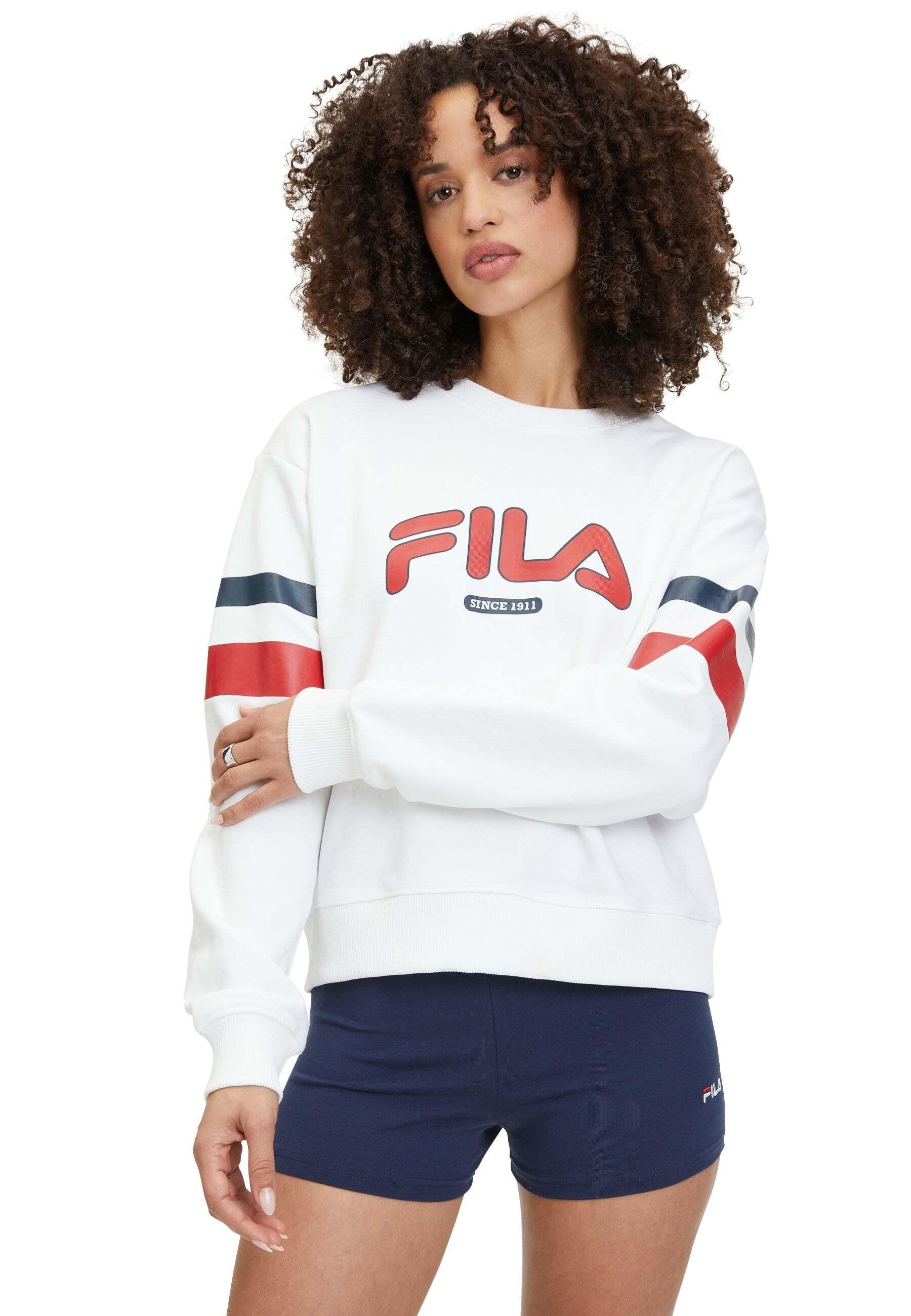 Sweatshirts Latur Graphic Crew Sweat Damen Weiss S von FILA