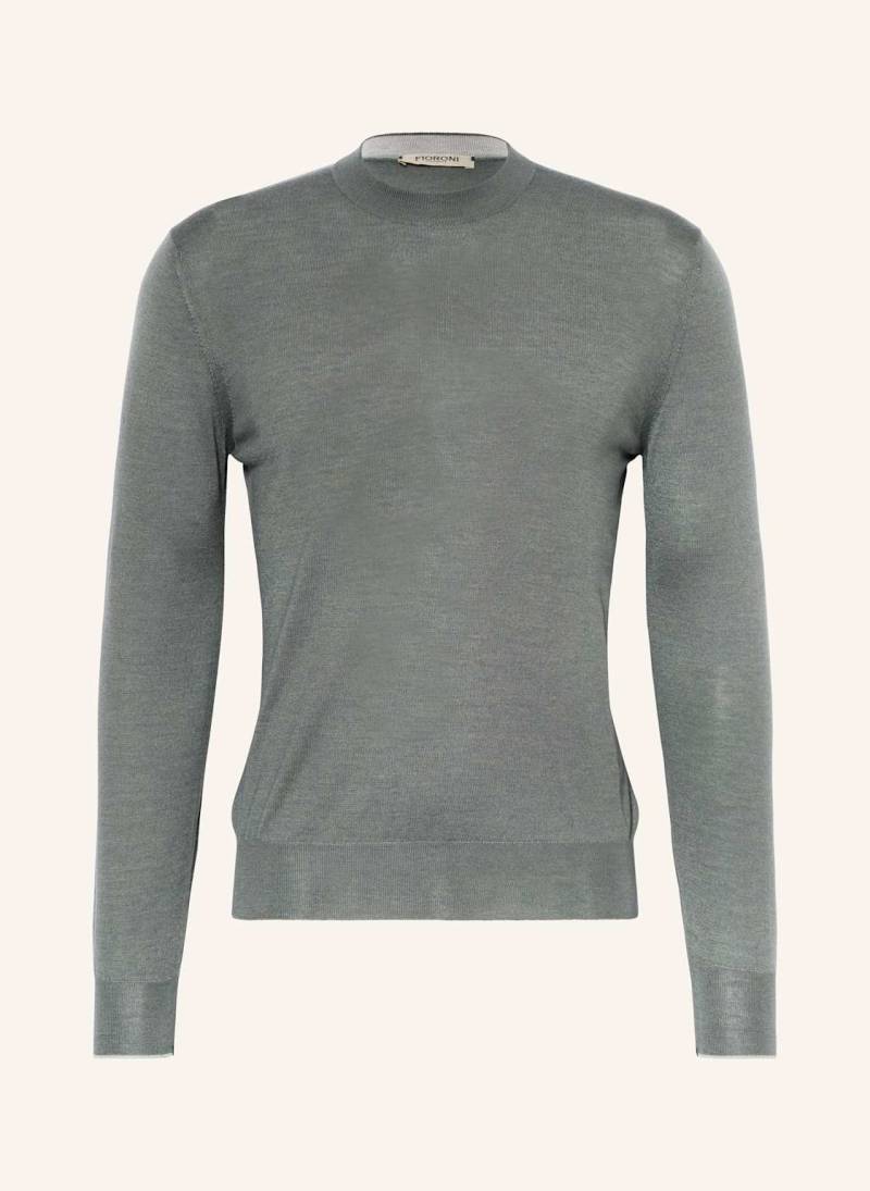Fioroni Cashmere-Pullover Mit Seide gruen von FIORONI